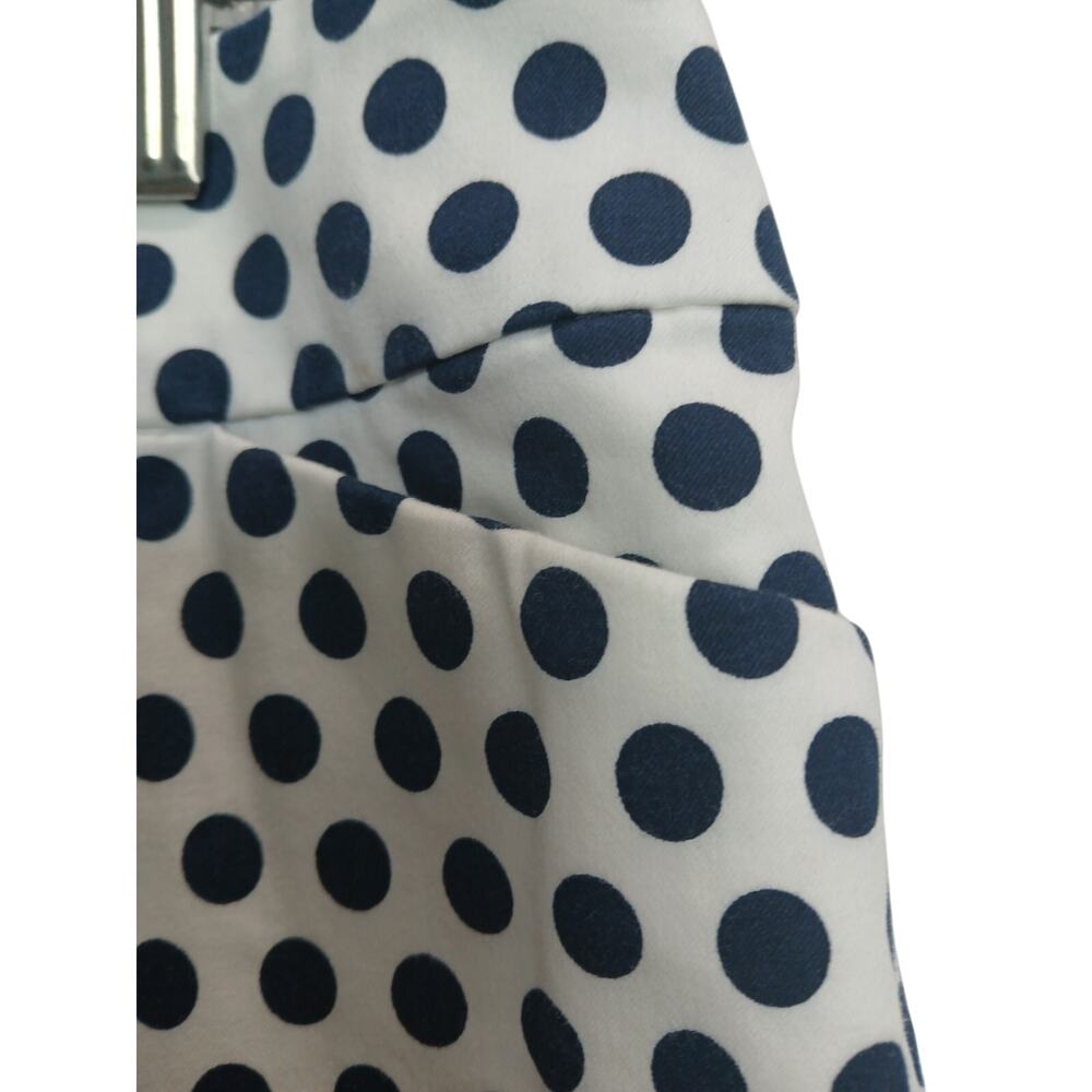 Ann Taylor Dark Navy White Polka Dots  Crop Pants 10 - Picture 3 of 9